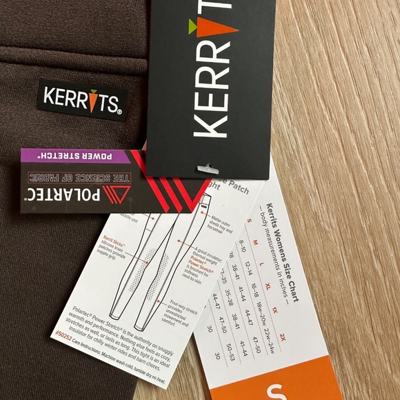 NWT Kerrits Power Stretch® Fleece Knee Patch Pocket Riding Tight Seal Size Small - Picture 5 of 7